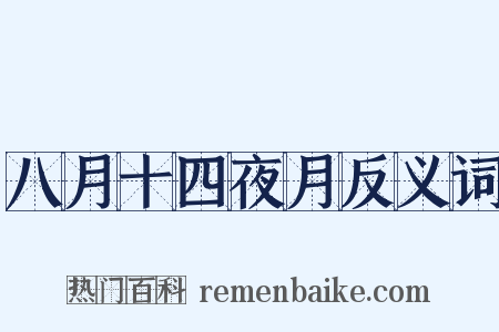八月十四夜月反义词是什么意思的图片